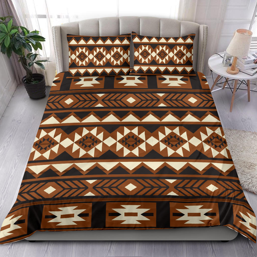 Brown Pattern Native American Bedding Set LT10 - Wonder Print Shop