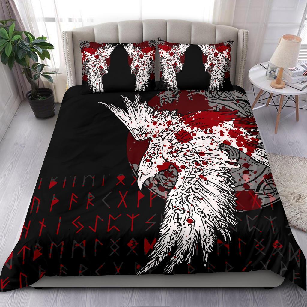 Viking Bedding Set Mystical Raven Tattoo Blood RLT12 - Wonder Print Shop
