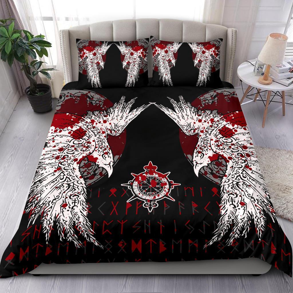 Viking Bedding Set Mystical Raven Tattoo Blood RLT12 - Wonder Print Shop
