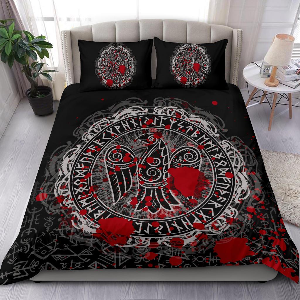 Viking Bedding Set Raven Celtic Tattoo Blood RLT12 - Wonder Print Shop