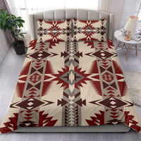 Native American Pattern Brown and Red Bedding Set LT10 - Wonder Print Shop