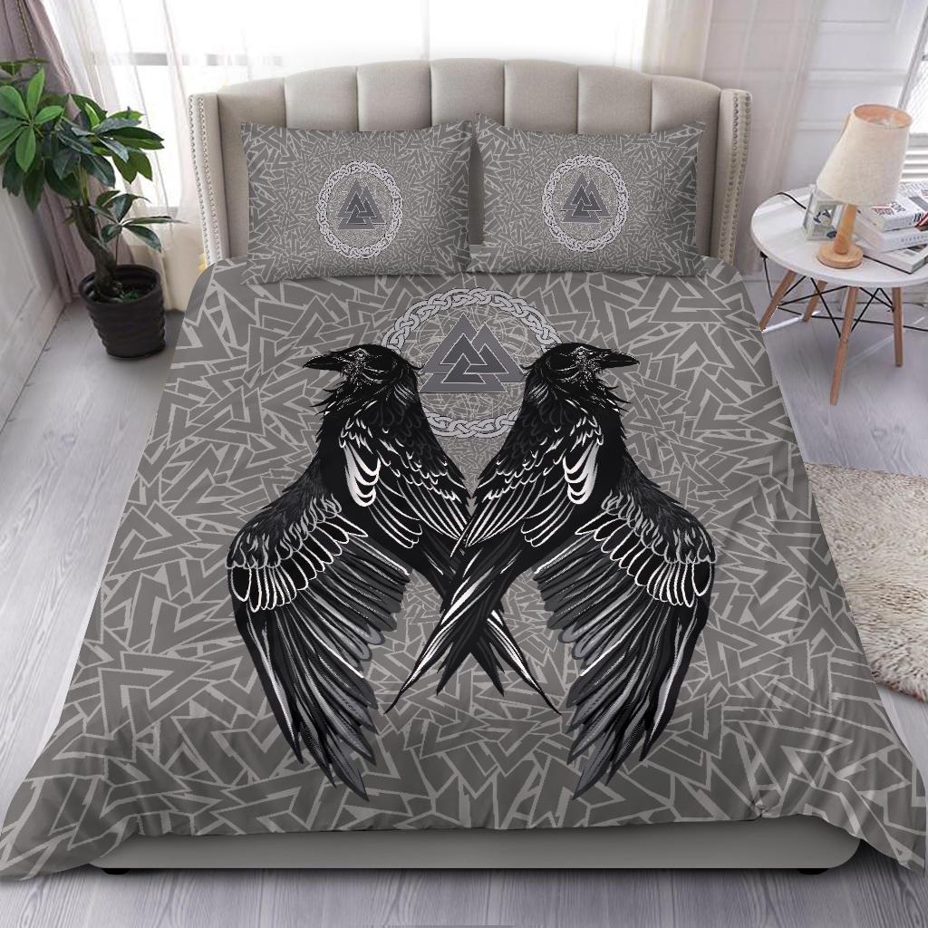 Viking Bedding Set Raven Valknut RLT12 - Wonder Print Shop
