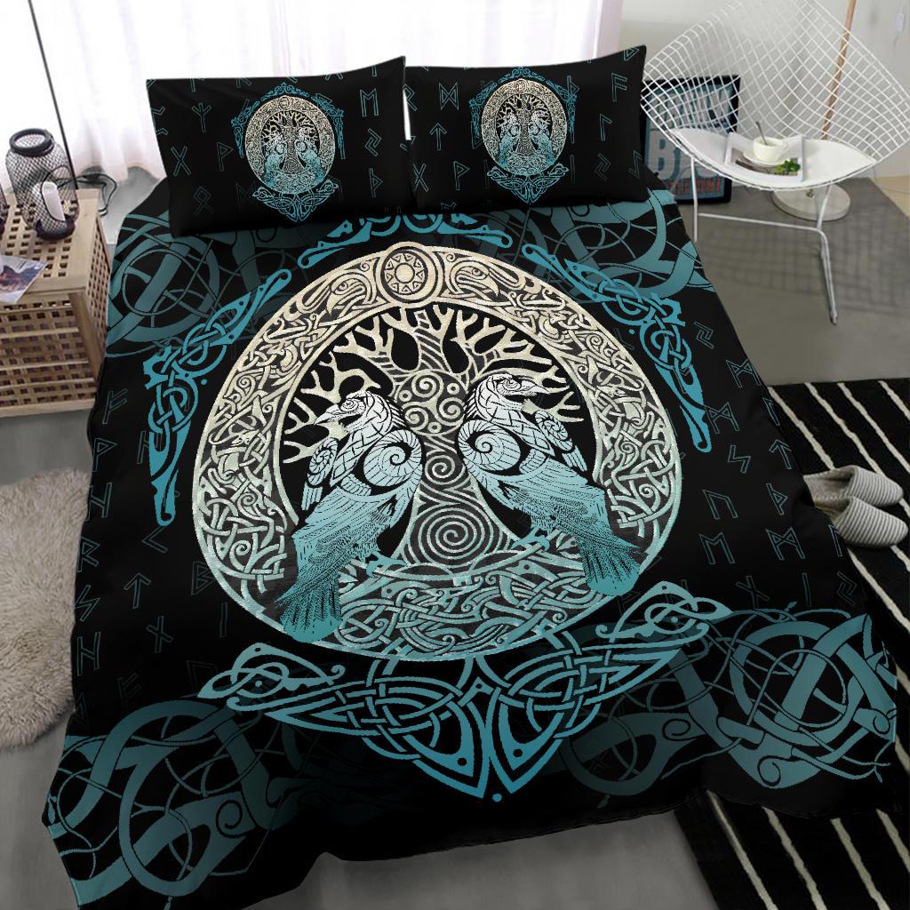 Viking Bedding Set, Yggdrasil and Ravens RLT12 - Wonder Print Shop