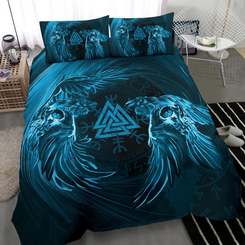 Viking Bedding Set, Ravens Skull Tattoo 9 RLT12 - Wonder Print Shop