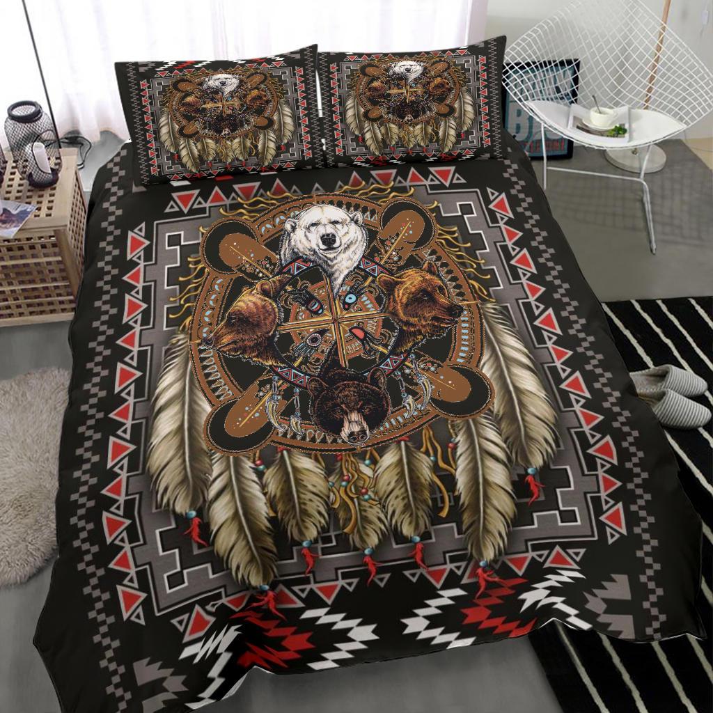 Bears Totem Native American Bedding Set LT10 - Wonder Print Shop