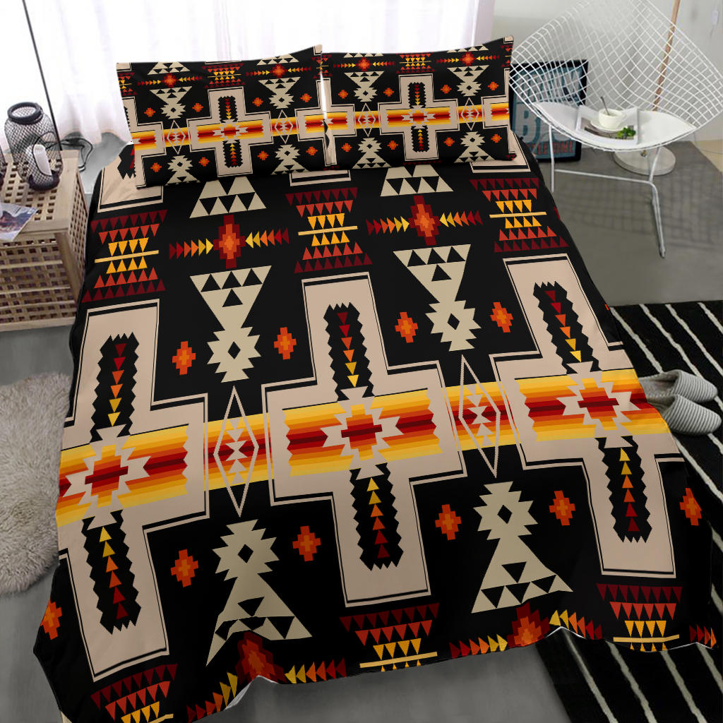 Black Tribe Design Native American Bedding Set LT10 - Wonder Print Shop