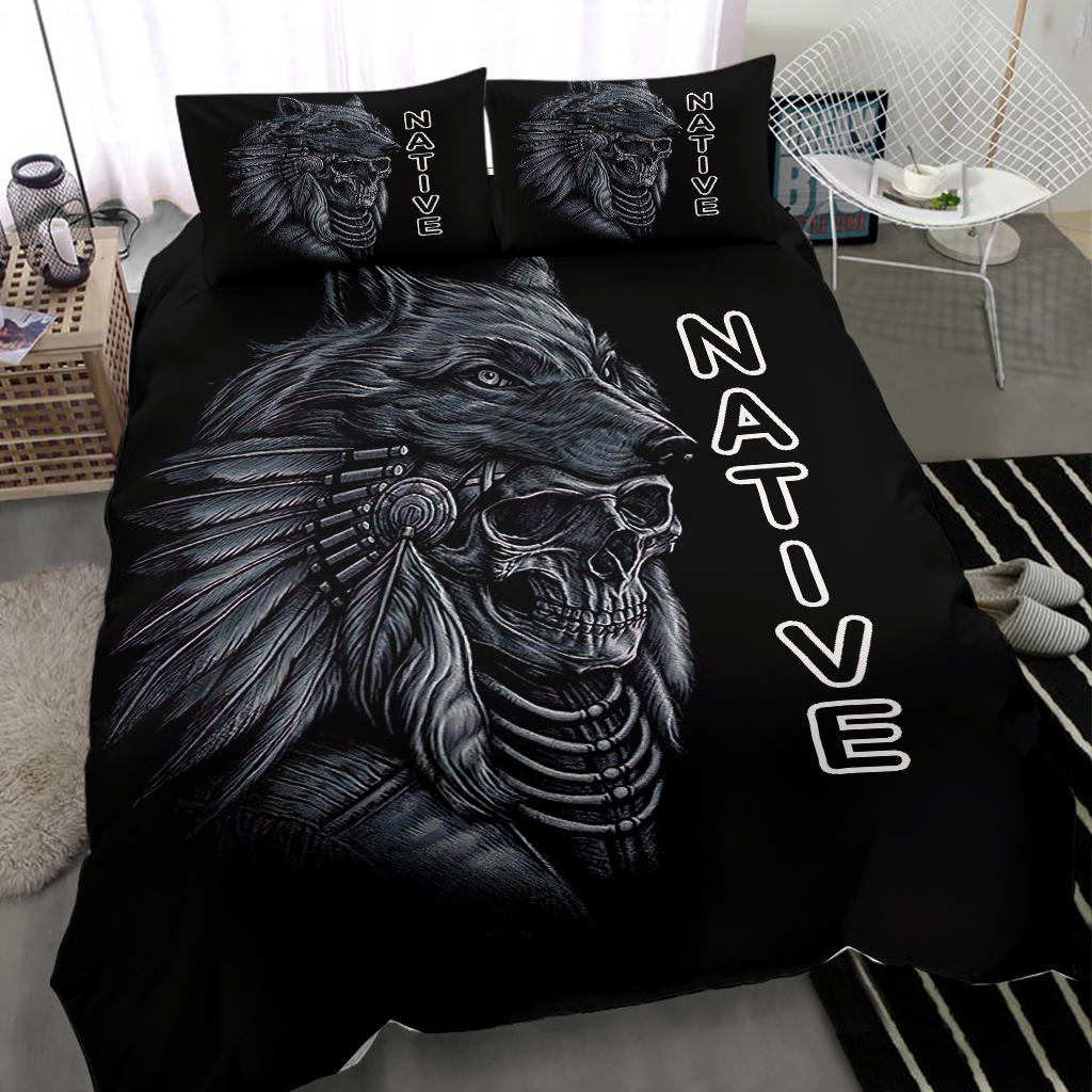 Skull Chief Native American Bedding Set LT10 - Wonder Print Shop
