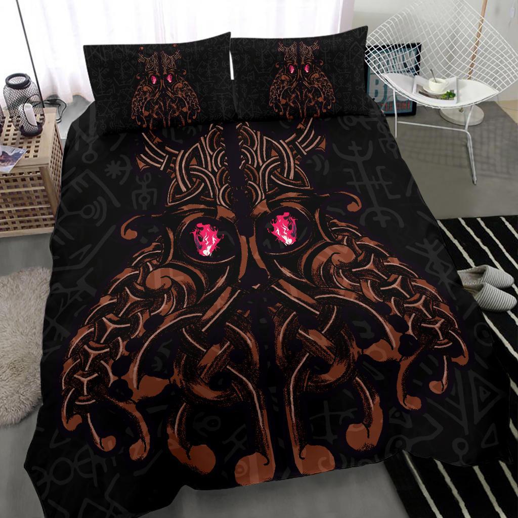 Viking Bedding Set, Odin God Furthark Tattoo Special RLT12 - Wonder Print Shop