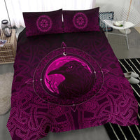 Viking Bedding Set, Ethnic Odin Raven Pink RLT12 - Wonder Print Shop