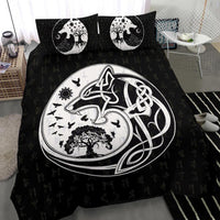 Viking Bedding Set, Skoll and Hati Rune Tattoo RLT12 - Wonder Print Shop