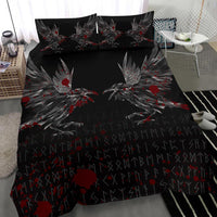 Viking Bedding Set Odin Huginn and Muninn Rune Blood RLT12 - Wonder Print Shop