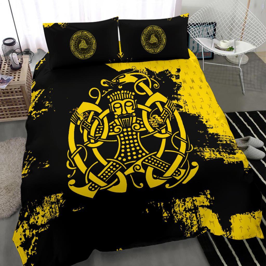 Viking Bedding Set, Loki Bound Triskele Rune Gold RLT12 - Wonder Print Shop