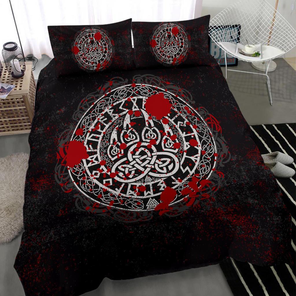 Viking Bedding Set Viking Bear Claws Blood Tattoo RLT12 - Wonder Print Shop