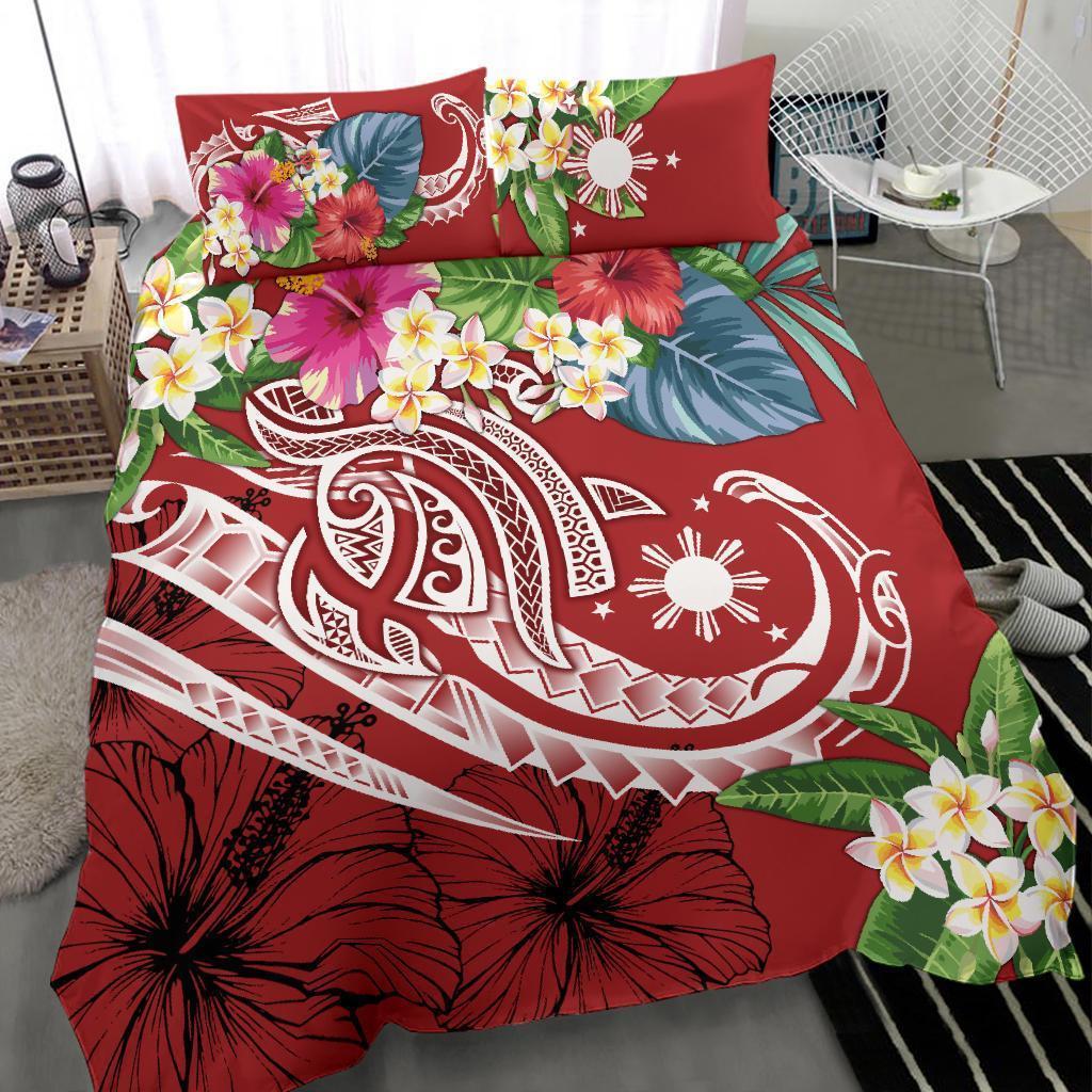 The Philippines Bedding Set - Summer Plumeria Red - Wonder Print Shop