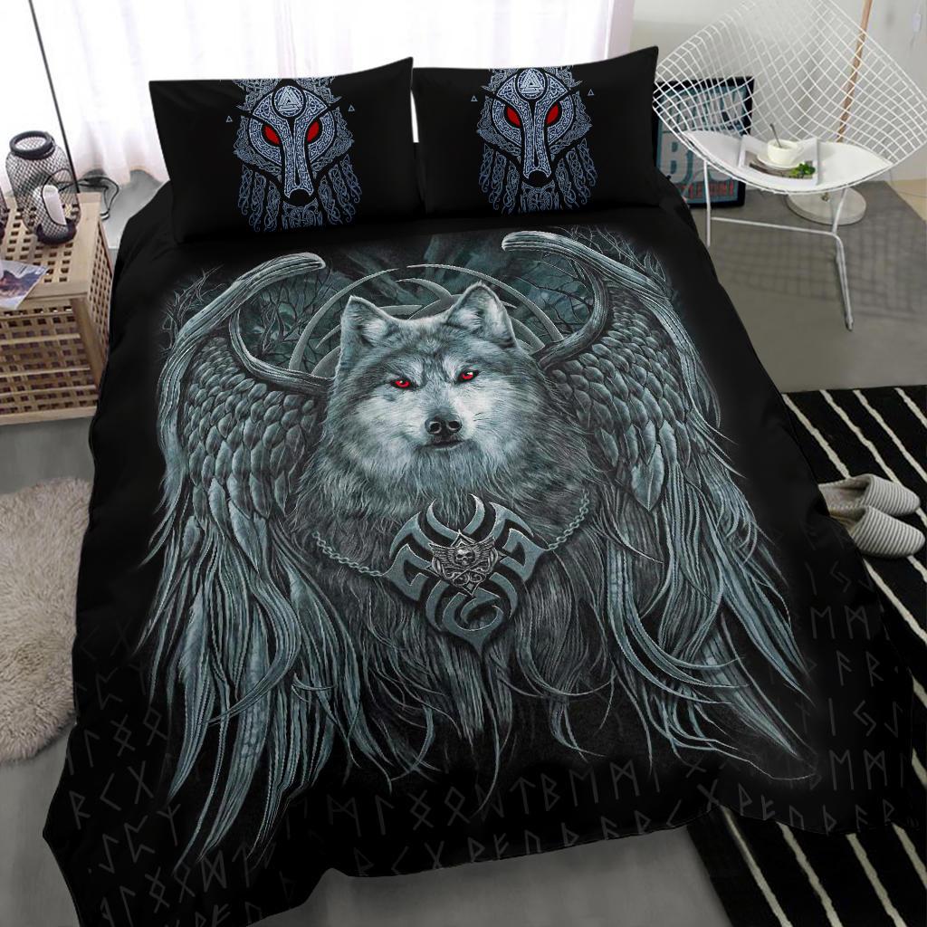 Viking Bedding Set, Spiral Wolf Spirit RLT12 - Wonder Print Shop