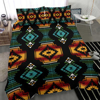 Native American Patterns Black Red Bedding Set LT10 - Wonder Print Shop