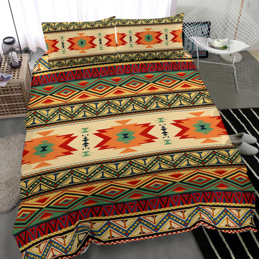 Geometric Pattern Design Native American Bedding Set LT10 - Wonder Print Shop