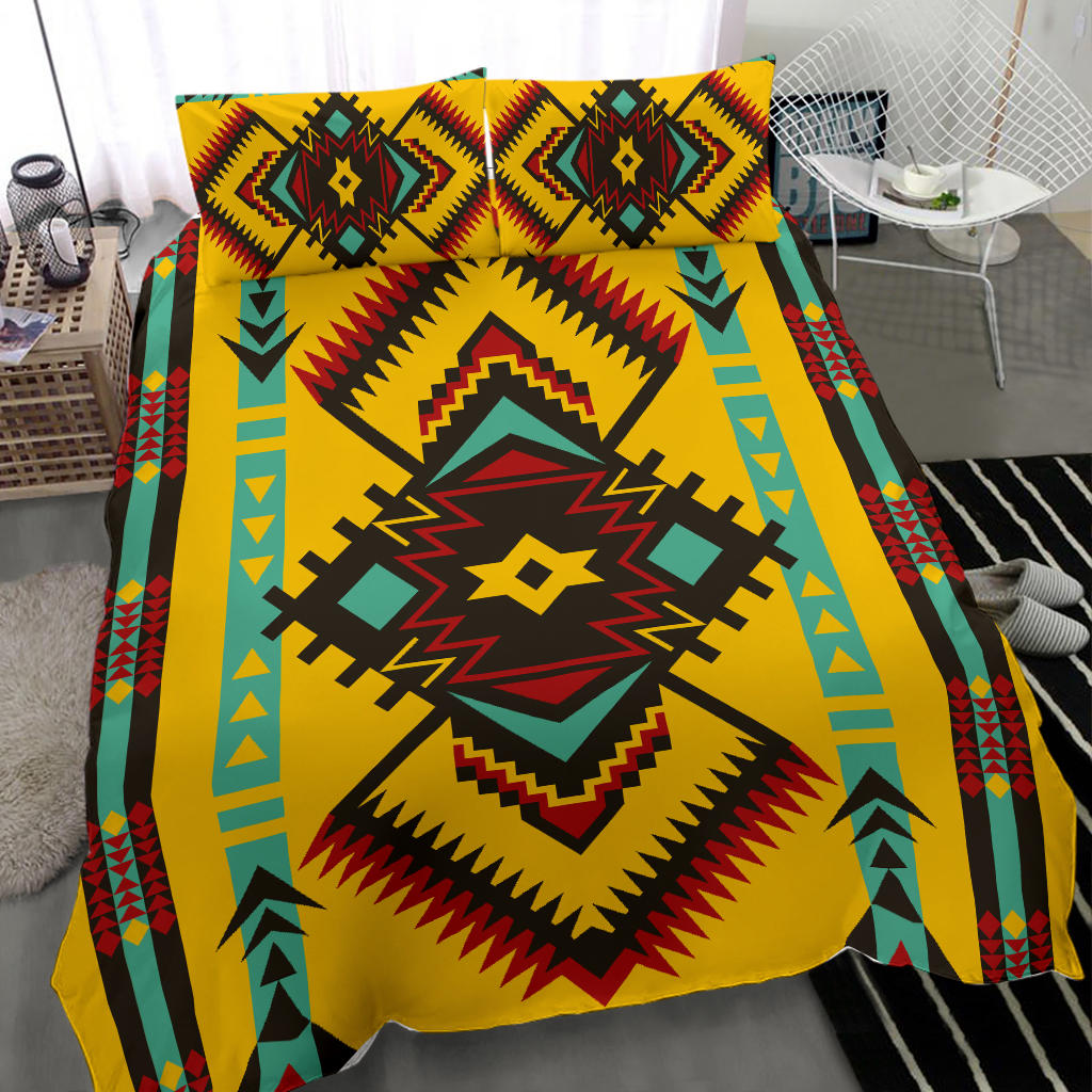 Native American Abstract Geometric Ornament Bedding Set LT10 - Wonder Print Shop