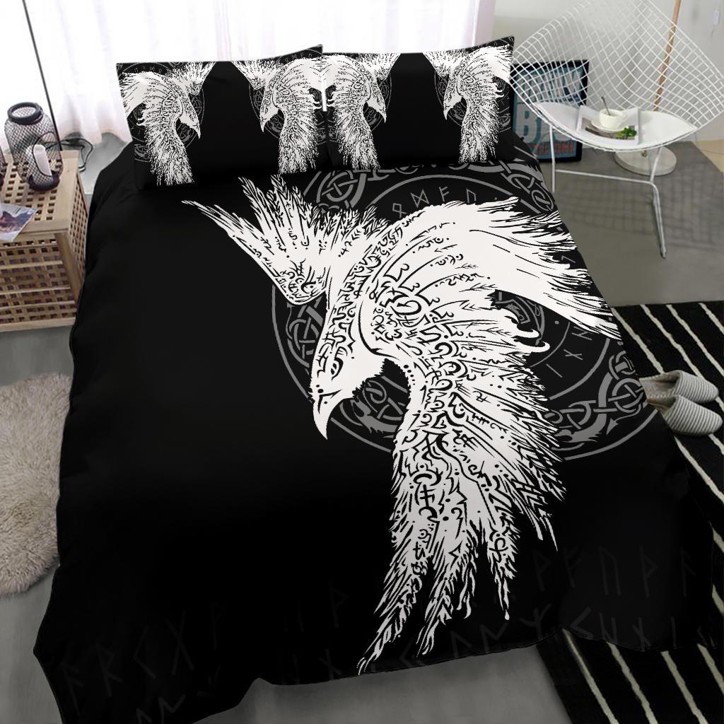 Viking Bedding Set Mystical Raven Tattoo Special RLT12 - Wonder Print Shop