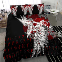 Viking Bedding Set Mystical Raven Tattoo Blood RLT12 - Wonder Print Shop