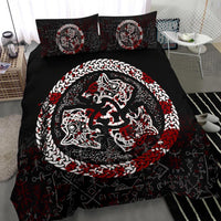 Viking Bedding Set Fierce Blood Wolf Symbol Of A Viking Nordic RLT12 - Wonder Print Shop