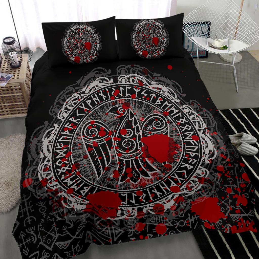 Viking Bedding Set Raven Celtic Tattoo Blood RLT12 - Wonder Print Shop