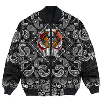 Viking Bomber Jacket Asgard Vikings with Bandana Paisley Style RLT12 - Wonder Print Shop