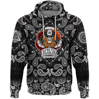 Viking Hoodie Asgard Vikings with Bandana Paisley Style RLT12 - Wonder Print Shop