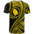 Atiu Cook Islands T Shirt Gold Polynesian Wave Style - Wonder Print Shop