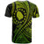 Custom Atiu Cook Islands T Shirt Green Polynesian Wave Style - Wonder Print Shop