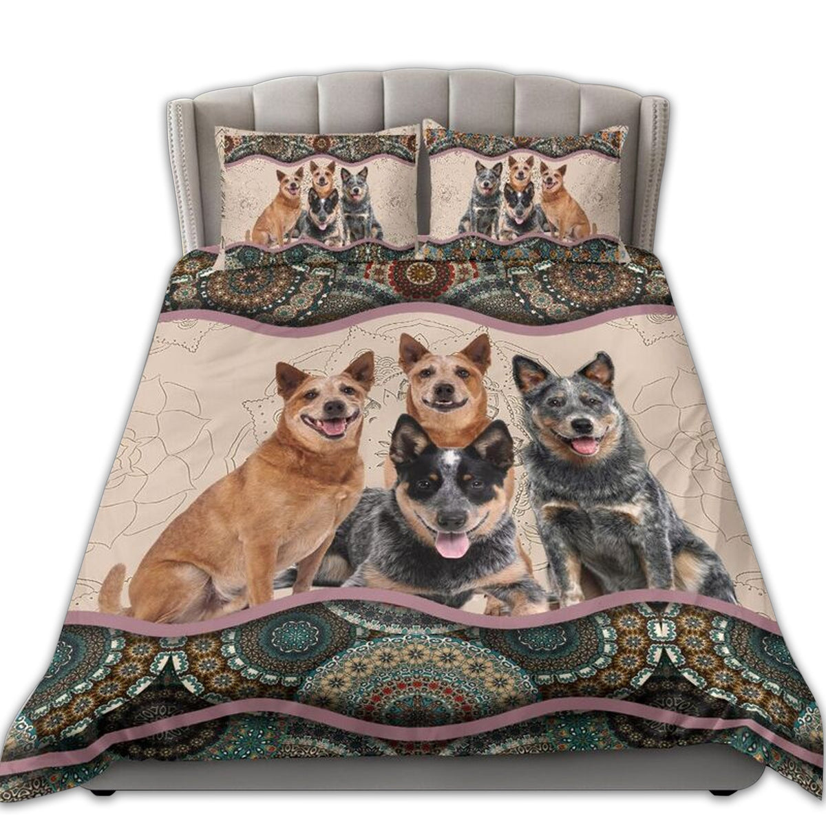 Australian Cattle Dog Band Happiness Style Bedding Set - Wonder Print Shop
