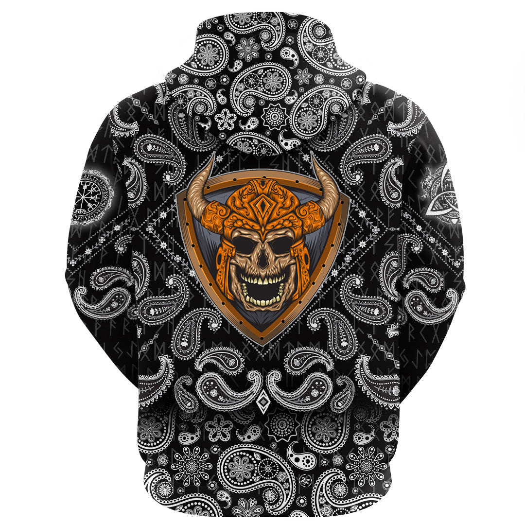 Viking Hoodie Available For Your Custom with Bandana Paisley Style RLT12 - Wonder Print Shop