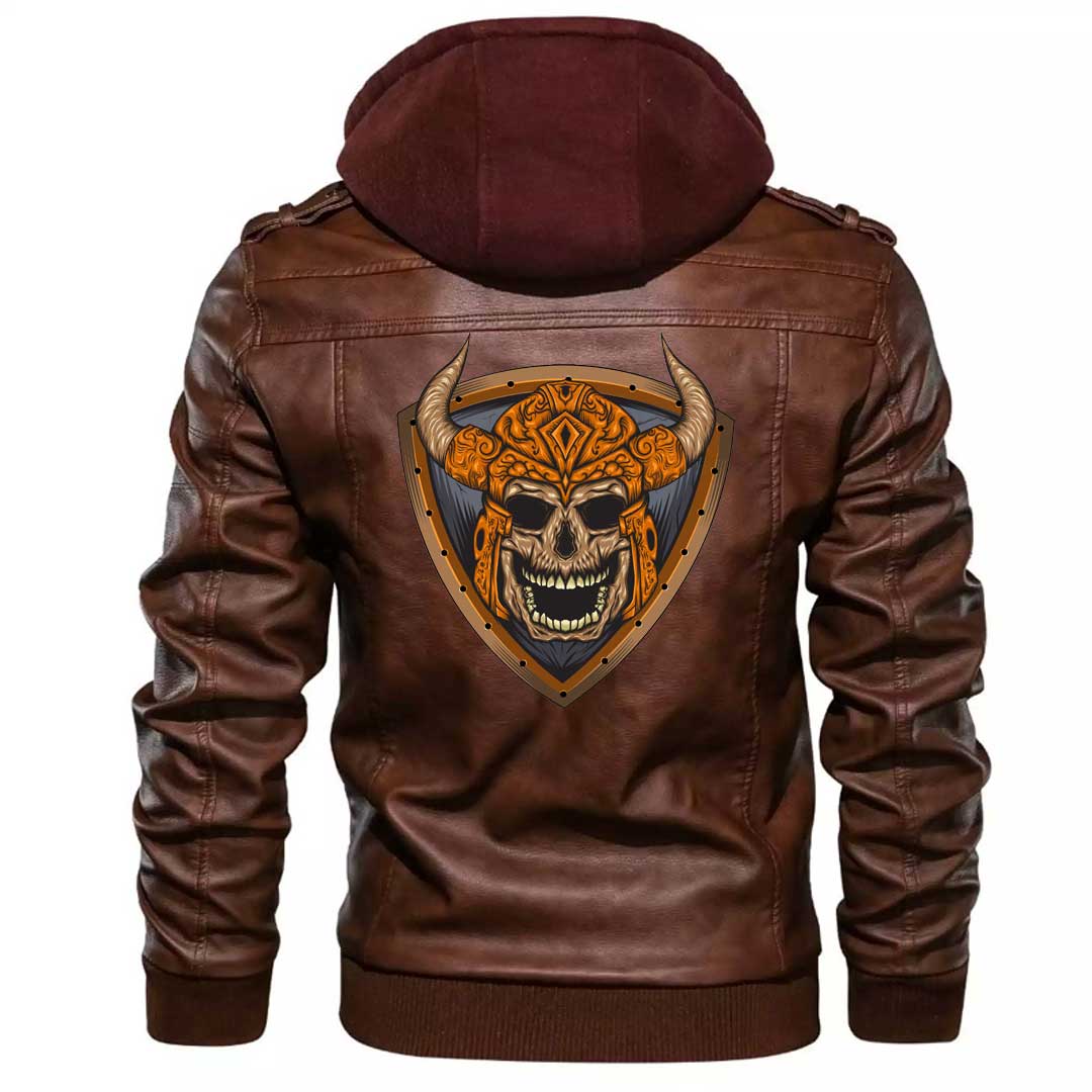 Viking Clothing Viking Available For Your Custom Zipper Leather Jacket RLT12 - Wonder Print Shop