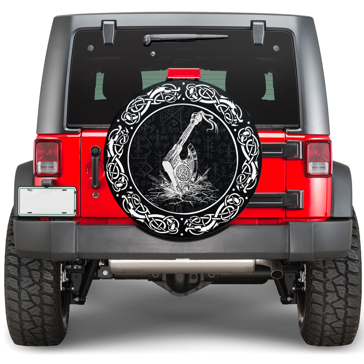 Viking Axe In The Celtic Art Thor's Hammer Axe Viking Viking Spare Tire Cover RLT12 - Wonder Print Shop