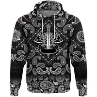 Viking Hoodie Axes with Bandana Paisley Style RLT12 - Wonder Print Shop