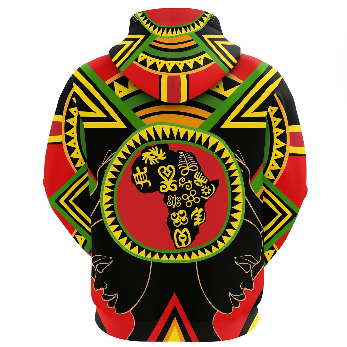 African Hoodie Adinkra Sankofa Pullover - Wonder Print Shop