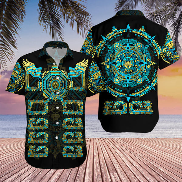 aztec-mexico-quetzalcoatl-hawaiian-shirt