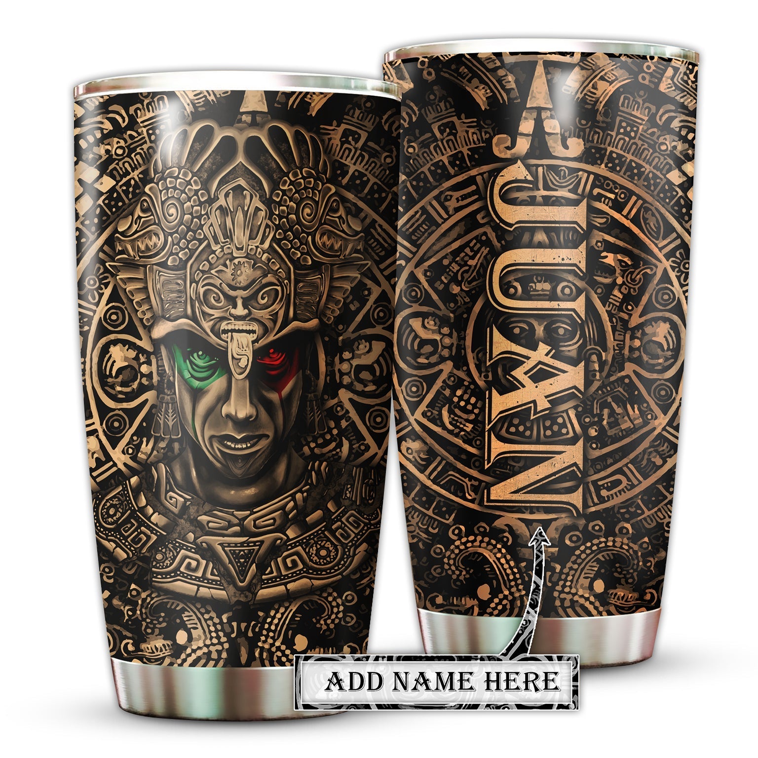 aztec-mexico-with-vintage-sign-personalized-tumbler