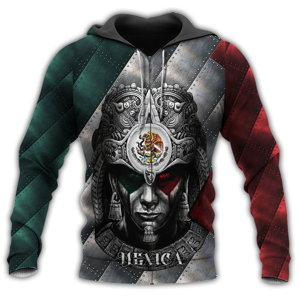 aztec-warrior-mexico-with-red-and-blue-hoodie
