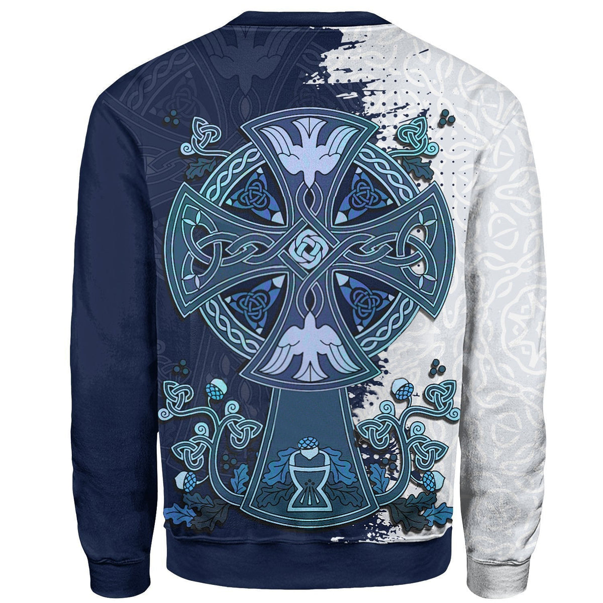 Scotland Celtic Sweatshirt Simple Celtic Cross - Wonder Print Shop