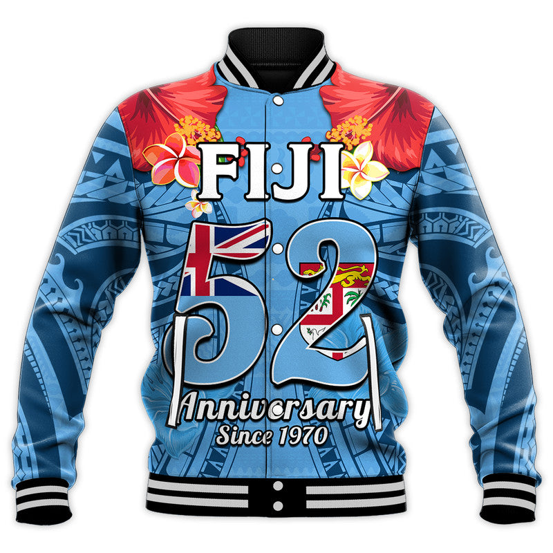 Fiji 1970 Baseball Jacket Happy 52 Years Independence Anniversary - Wonder Print Shop
