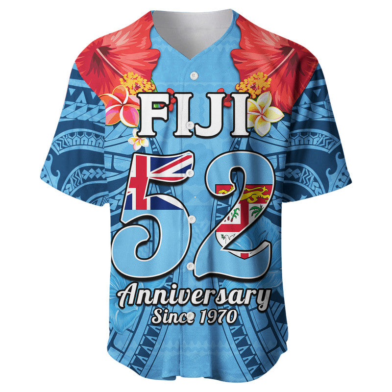 Fiji 1970 Baseball Jersey Happy 52 Years Independence Anniversary - Wonder Print Shop