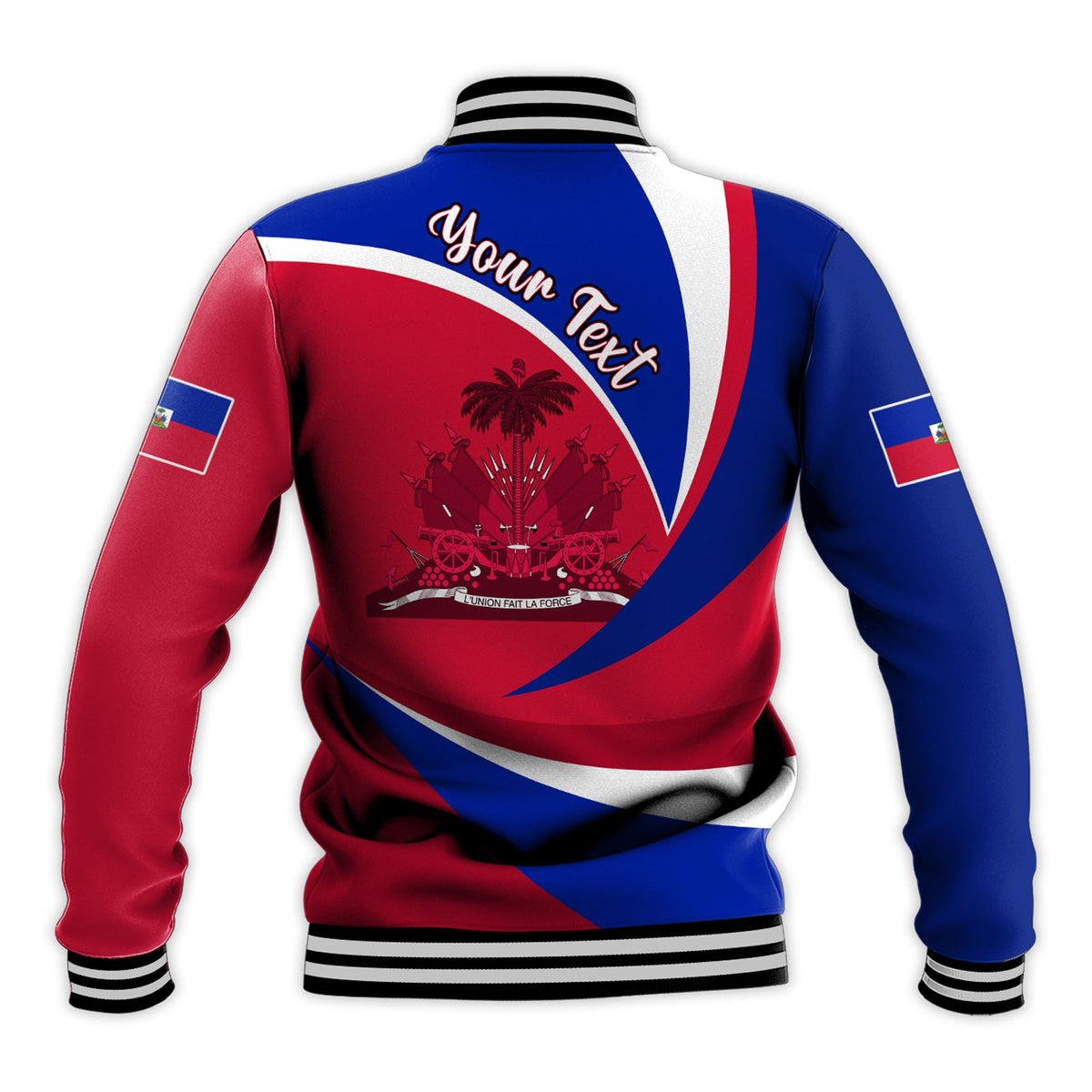(Custom Personalised) Haiti Baseball Jacket Style Color Flag LT13 - Wonder Print Shop