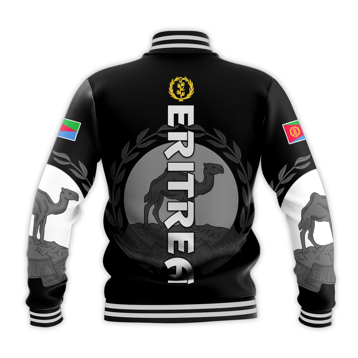 (Custom Personalised) Eritrea Baseball Jacket Coat Of Arms LT13 - Wonder Print Shop