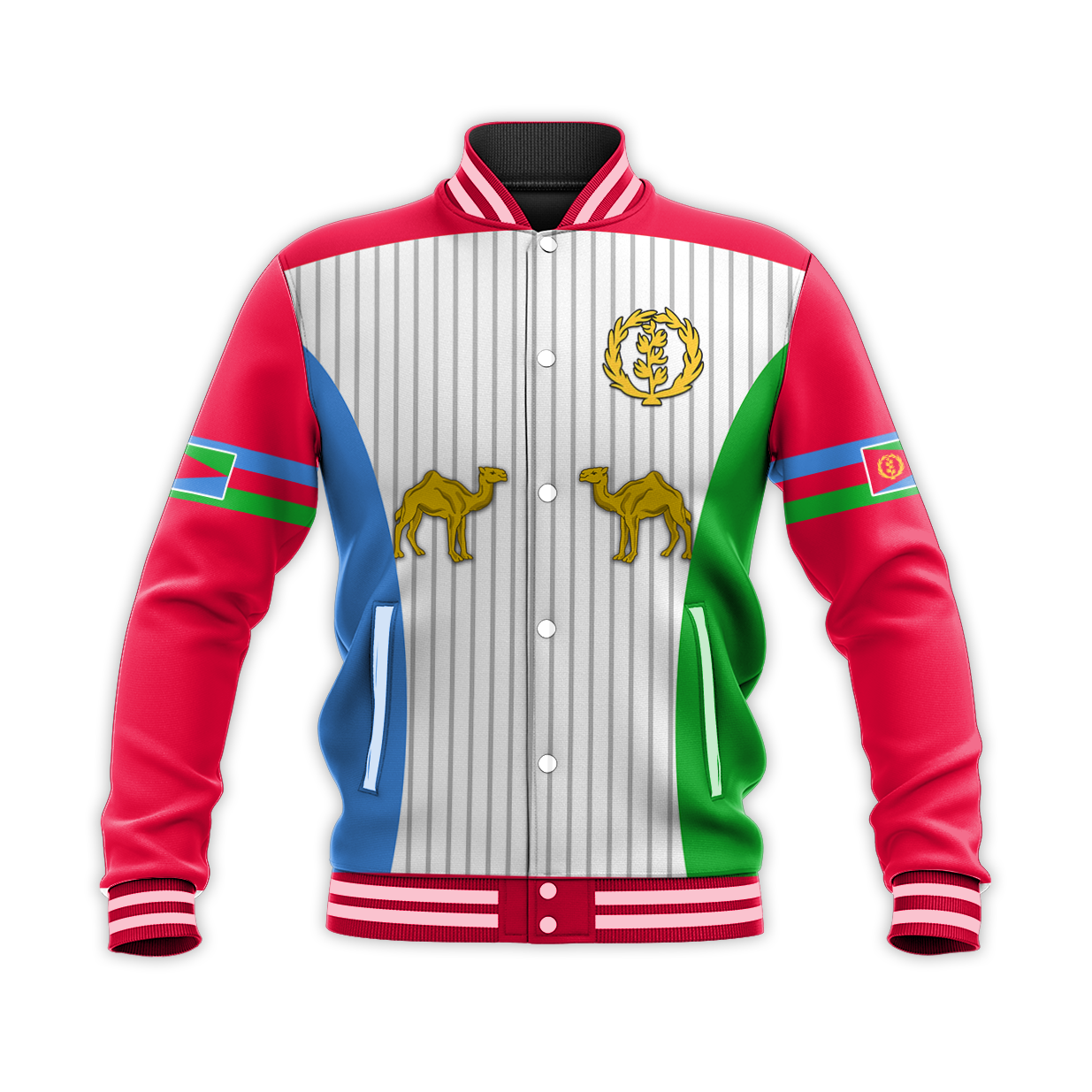 Eritrea Baseball Jacket Flag LT13 - Wonder Print Shop