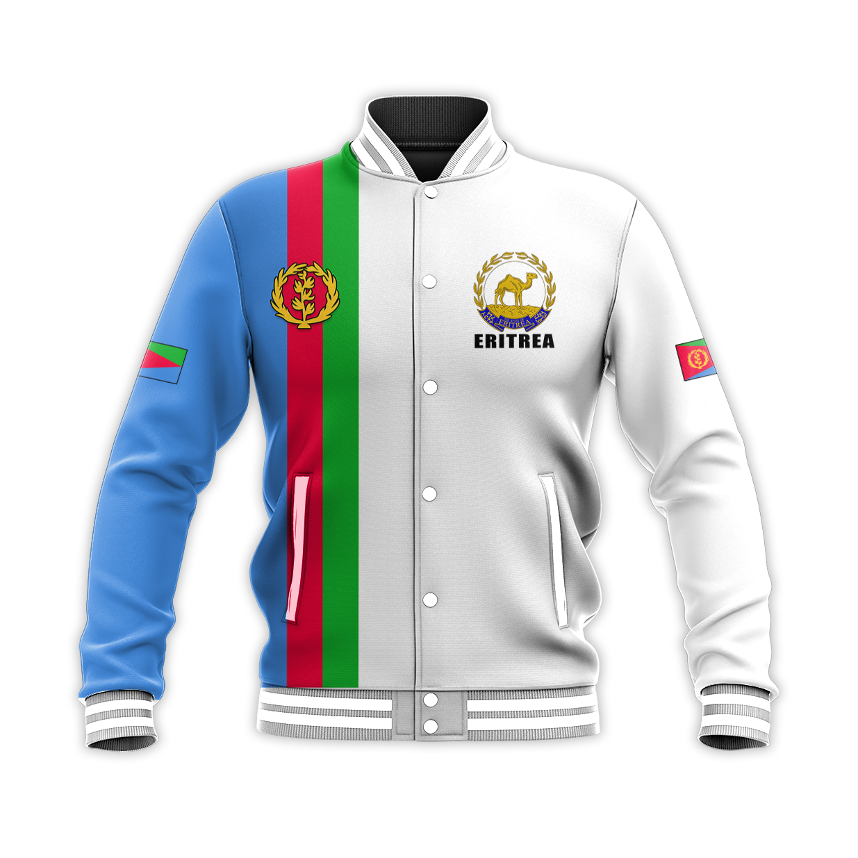 Eritrea Baseball Jacket Striped 02 LT13 - Wonder Print Shop