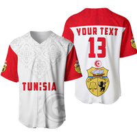 (Custom Text and Number) Tunisia Baseball Jersey Tunisian Patterns Sporty Style LT13 - Wonder Print Shop