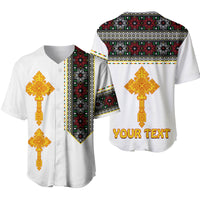 (Custom Personalised) Ethiopia Tibeb Baseball Jersey Ethiopian Cross Fashion LT13 - Wonder Print Shop