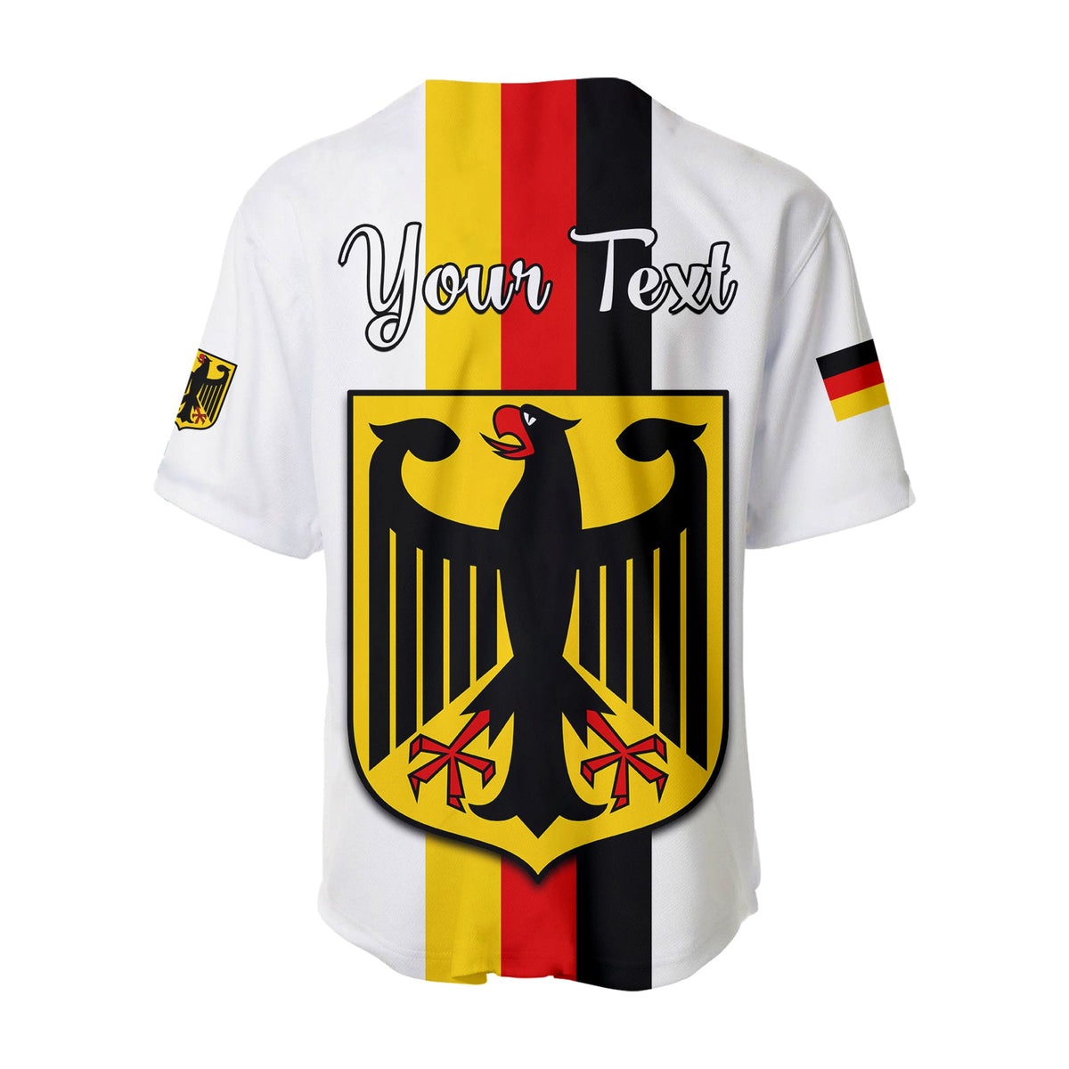 (Custom Personalised) Germany Baseball Jersey Grunge Deutschland Map and Coat Of Arms LT13 - Wonder Print Shop