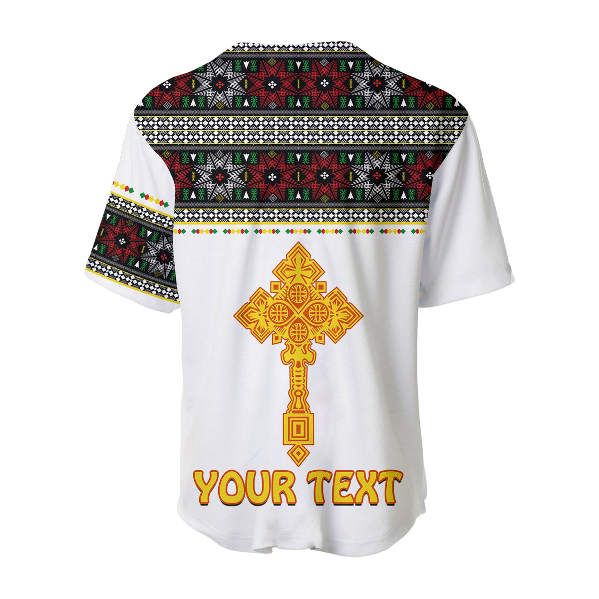 (Custom Personalised) Ethiopia Tibeb Baseball Jersey Ethiopian Cross Fashion LT13 - Wonder Print Shop